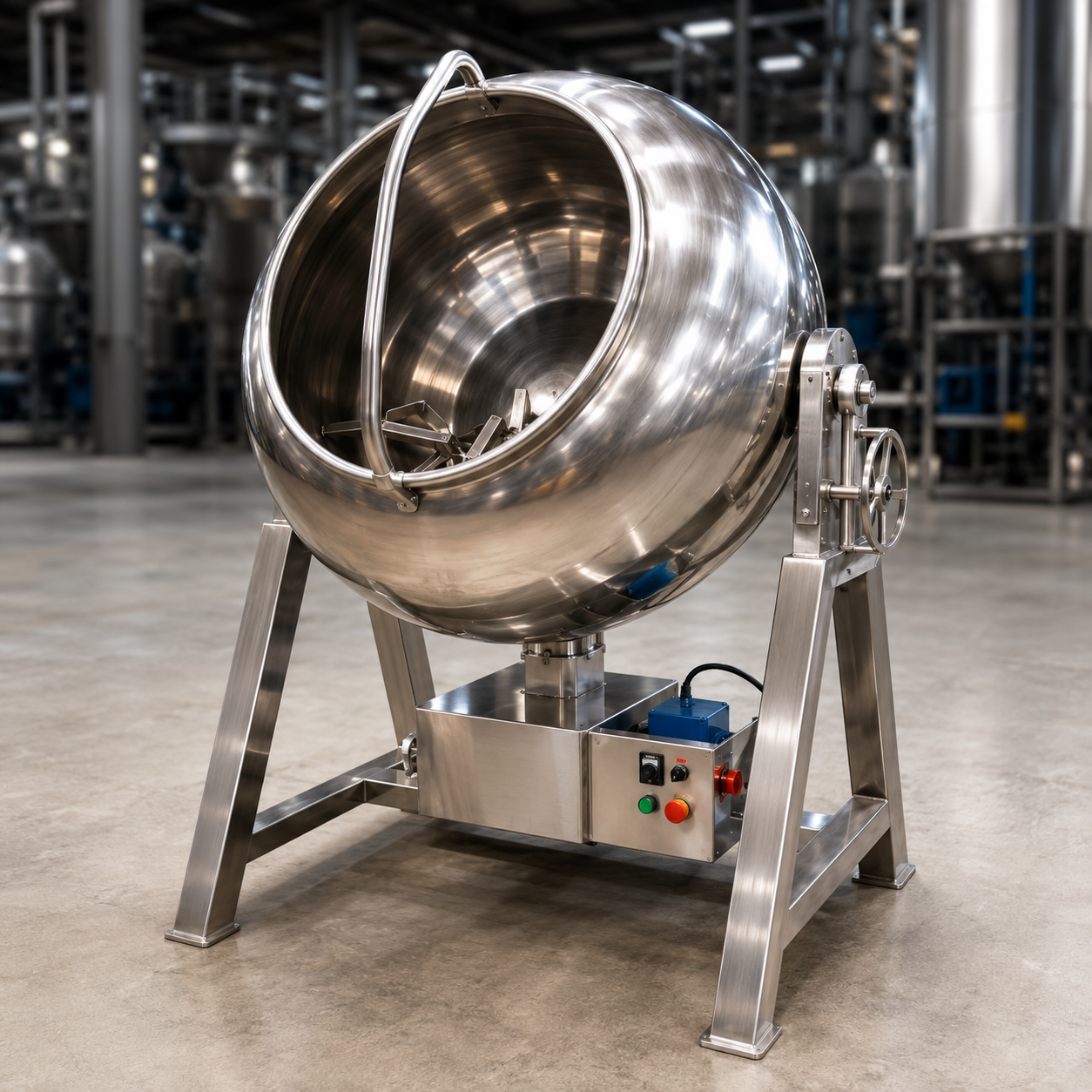 Gas Operated Tilting Drum Roaster Machine