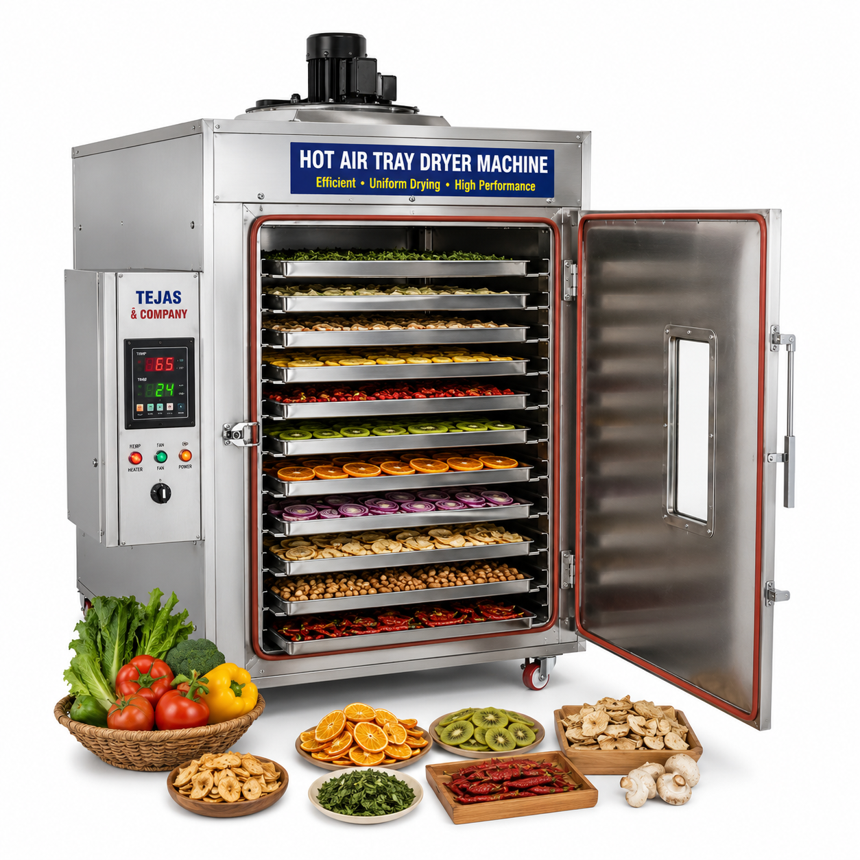 Industrial Hot Air Tray Dryer Machine